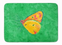 Carolines Treasures 8861RUG Butterfly Orange on Green Machine Washable Memory F