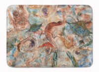 Crabs, Shrimp and Oysters on the loose Machine Washable Memory Foam Mat