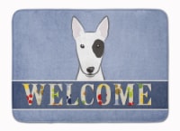 Carolines Treasures  BB1395RUG Bull Terrier Welcome Machine Washable Memory Foam