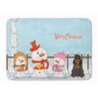 Merry Christmas Carolers Cocker Spaniel Black Tan Machine Washable Memory Foam M