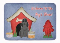 Dog House Collection Cocker Spaniel Black Machine Washable Memory Foam Mat