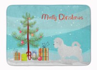Maltese Merry Christmas Tree Machine Washable Memory Foam Mat