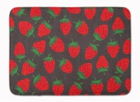 Carolines Treasures  BB5137RUG Strawberries on Gray Machine Washable Memory Foam