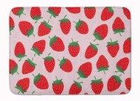 Carolines Treasures  BB5146RUG Strawberries on Pink Machine Washable Memory Foam