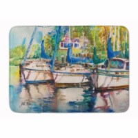 Carolines Treasures  JMK1071RUG Safe Harbour Sailboats Machine Washable Memory F