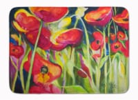 Carolines Treasures JMK1121RUG Red Poppies Machine Washable Memory Foam Mat