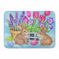New Beginnings Easter Rabbit Machine Washable Memory Foam Mat