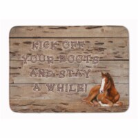 Kick off your boots and stay a while Machine Washable Memory Foam Mat