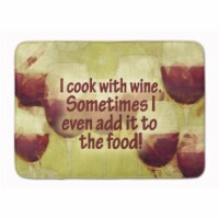 Carolines Treasures  SB3069RUG I cook with wine Machine Washable Memory Foam Mat