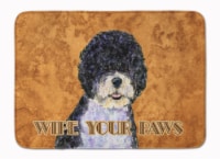 Portuguese Water Dog Wipe your Paws Machine Washable Memory Foam Mat