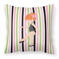 Carolines Treasures  BB5161PW1414 Ballerina Red Head Point Fabric Decorative Pil
