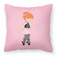 Carolines Treasures  BB5168PW1818 Ballerina Red Head Releve Fabric Decorative Pi