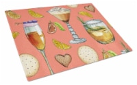 Carolines Treasures BB5201LCB Drinks and Cocktails Salmon Glass Cutting Board L