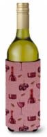 Carolines Treasures  BB5195LITERK Red Wine on Linen Wine Bottle Hugger