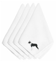 Carolines Treasures  BB3444NPKE Boston Terrier Embroidered Napkins Set of 4