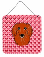 Carolines Treasures  BB5284DS66 Longhair Red Dachshund Wall or Door Hanging Prin