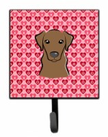 Carolines Treasures BB5304SH4 Chocolate Labrador Hearts Leash or Key Holder