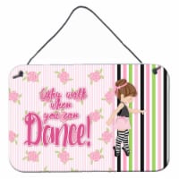 Carolines Treasures  BB5401DS812 Ballet Dance Stripes Brunette Wall or Door Hang