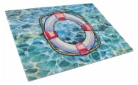 Carolines Treasures  BB5344LCB Life Saver Glass Cutting Board Large