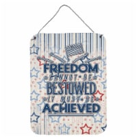 Carolines Treasures  BB5443DS1216 Freedom Must be Achieved Wall or Door Hanging