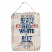 My Heart Beats Red White and Blue Wall or Door Hanging Prints