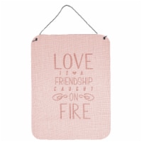 Carolines Treasures  BB5459DS1216 Love is a Friendship Wall or Door Hanging Prin