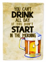 Carolines Treasures BB5412GF Start Drinking in the Morning Beer Garden Flag