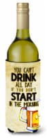 Carolines Treasures  BB5412LITERK Start Drinking in the Morning Beer Wine Bottle
