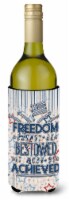Carolines Treasures  BB5443LITERK Freedom Must be Achieved Wine Bottle Hugger