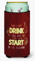 Carolines Treasures  BB5425TBC Start Drinking in the Morning Tall Boy Hugger