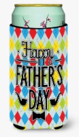 Carolines Treasures  BB5439TBC Happy Father's Day Argyle Tall Boy Hugger