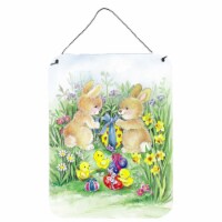 Carolines Treasures APH0685DS1216 Brown Easter Bunnies with Eggs Wall or Door H