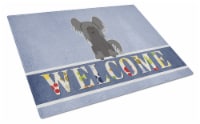 Carolines Treasures BB5693LCB Chinese Crested Black Welcome Glass Cutting Board