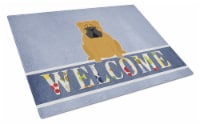 Carolines Treasures  BB5703LCB English Bulldog Red Welcome Glass Cutting Board L