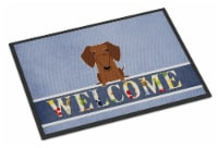 Carolines Treasures BB5711MAT Dachshund Red Brown Welcome Doormat 18x27