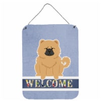 Carolines Treasures  BB5725DS1216 Chow Chow Cream Welcome Wall or Door Hanging P