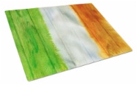 Carolines Treasures  BB5753LCB Irish Flag on Wood Glass Cutting Board Large