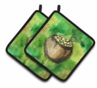 Carolines Treasures  BB5769PTHD Irish Pot of Gold Pair of Pot Holders