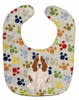 Carolines Treasures BB5850BIB Pawprints Basset Hound Baby Bib