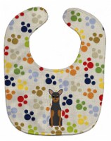 Carolines Treasures BB5857BIB Pawprints Manchester Terrier Baby Bib