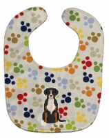 Carolines Treasures BB5866BIB Pawprints Greater Swiss Mountain Dog Baby Bib