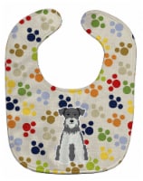 Carolines Treasures BB5883BIB Pawprints Miniature Schanuzer Salt & Pepper Baby Bib