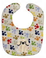 Carolines Treasures BB5935BIB Pawprints Pekingnese Cream Baby Bib