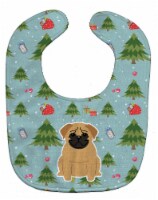 Carolines Treasures BB4667BIB Christmas Pug Brown Baby Bib