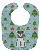 Carolines Treasures BB4714BIB Christmas Miniature Schanuzer Salt & Pepper Baby Bib