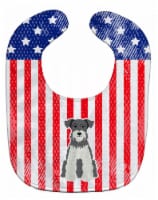 Carolines Treasures BB3049BIB Patriotic USA Miniature Schanuzer Salt & Pepper Baby Bib