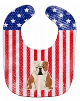 Carolines Treasures BB3120BIB Patriotic USA English Bulldog Fawn White Baby Bib