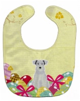 Carolines Treasures BB6053BIB Easter Eggs Miniature Schanuzer White Baby Bib