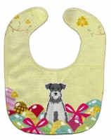 Carolines Treasures BB6054BIB Easter Eggs Miniature Schanuzer Salt & Pepper Baby Bib