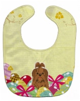 Carolines Treasures BB6086BIB Easter Eggs Shih Tzu Silver Chocolate Baby Bib